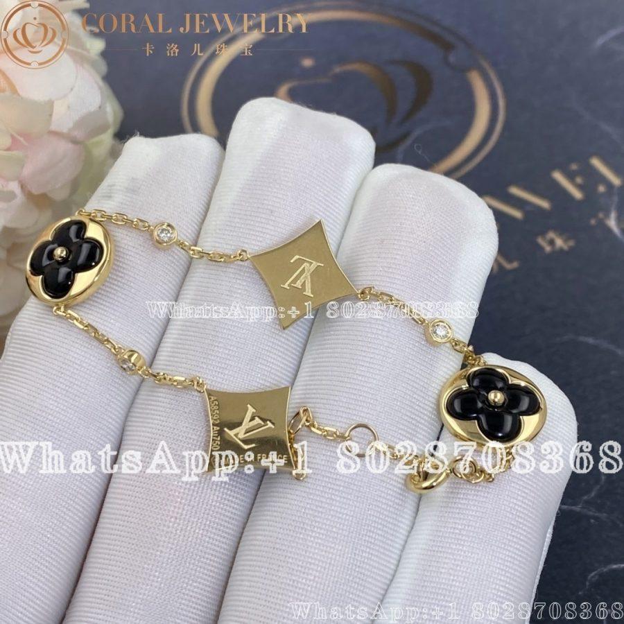 Louis Vuitton Color Blossom BB Multi-Motif Bracelet, Yellow Gold, Onyx And Diamonds Q05024 - Image 6
