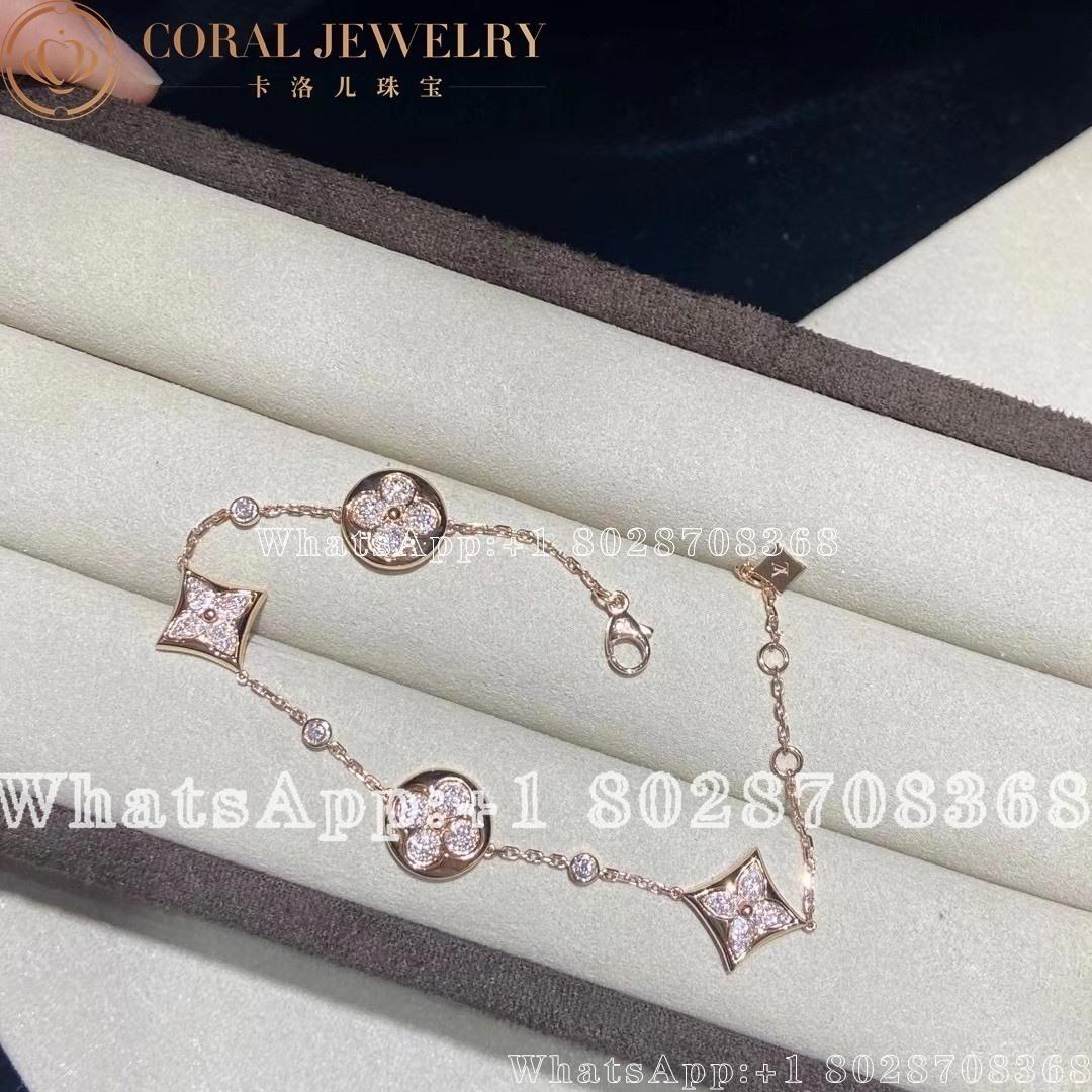 Louis Vuitton Color Blossom Bb Multi Motifs Bracelet Pink Gold And Diamonds Q95650 Coral (2)