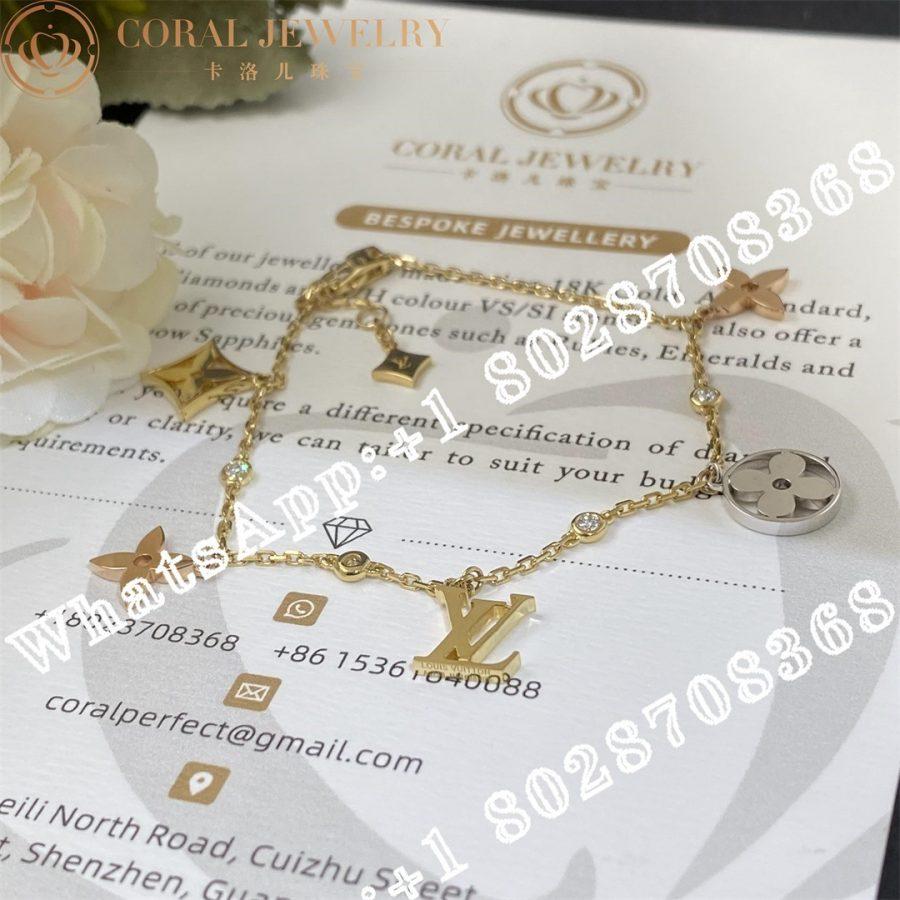 Louis Vuitton Idylle Blossom Charms Bracelet, 3 Golds And Diamonds Q95689 - Image 5
