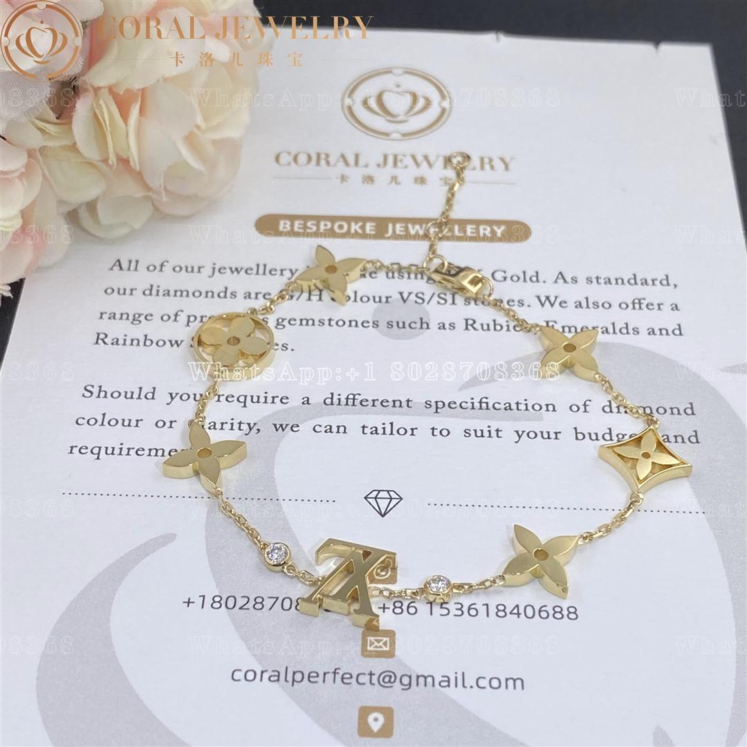 Louis Vuitton Idylle Blossom Monogram Bracelet Yellow Gold And Diamonds Q95588 Coral (2)