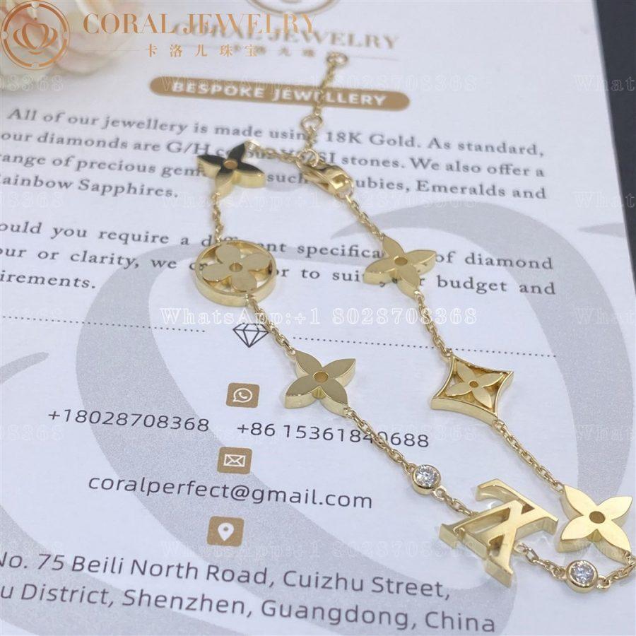 Louis Vuitton Idylle Blossom Monogram Bracelet, Yellow Gold and Diamonds Q95588 - Image 3