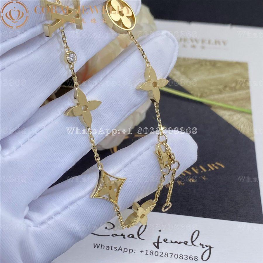 Louis Vuitton Idylle Blossom Monogram Bracelet, Yellow Gold and Diamonds Q95588 - Image 4