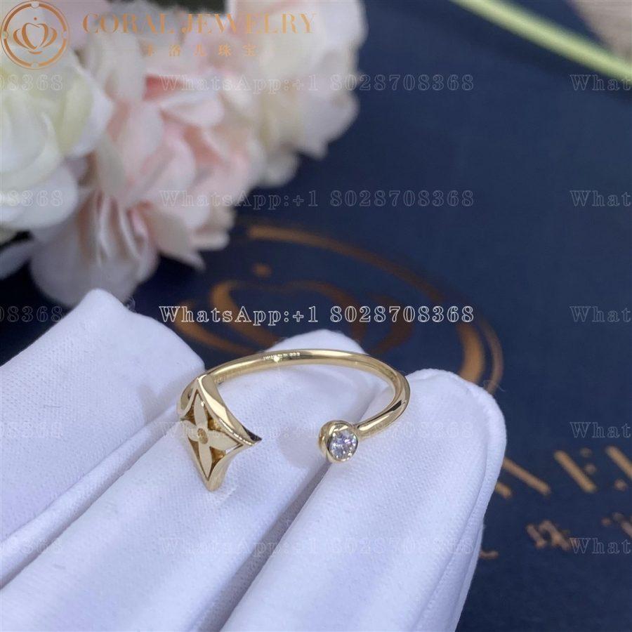 Louis Vuitton Idylle Blossom ring, 3 golds and diamonds Q9F15E - Image 6