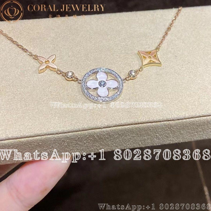 Louis Vuitton Idylle Blossom XL Necklace, 3 golds and diamonds Q93541 - Image 4