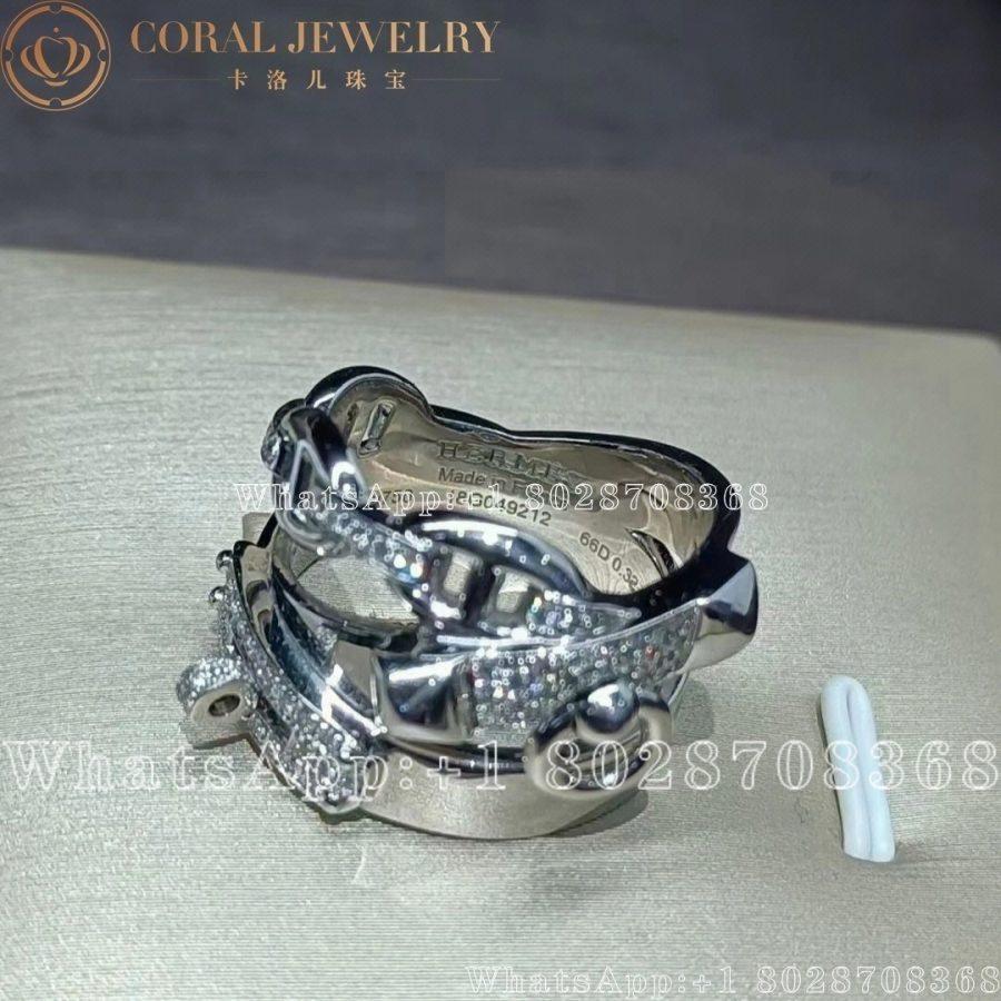 Hermes Alchimie Diamonds 18k White Gold Large Model Charm Ring - Image 7