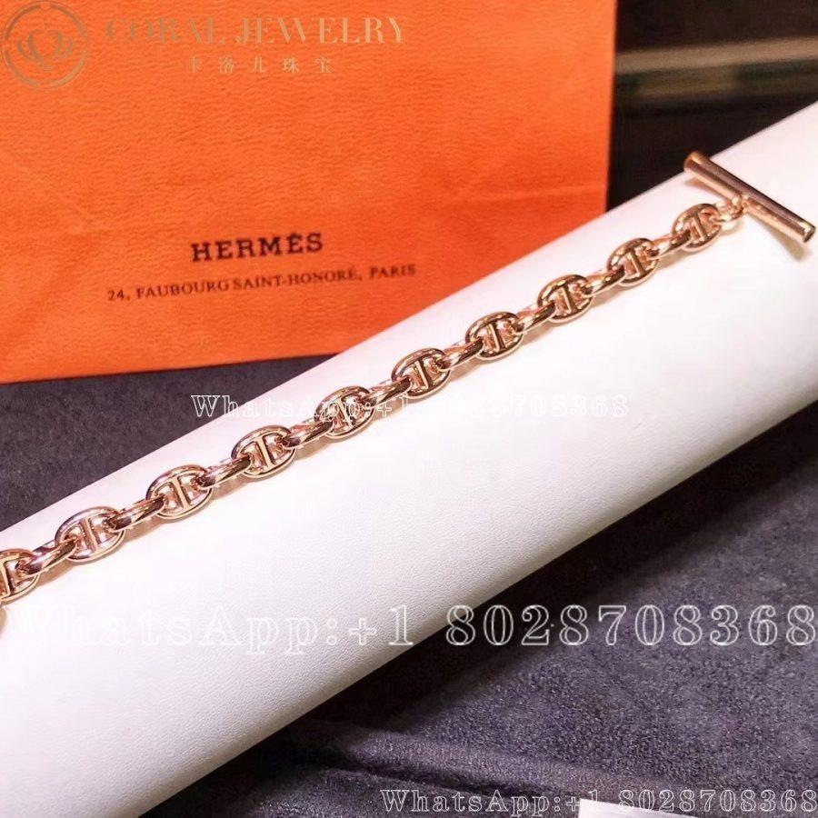 Hermès Chaine d'Ancre Enchainee rose gold bracelet - Image 9