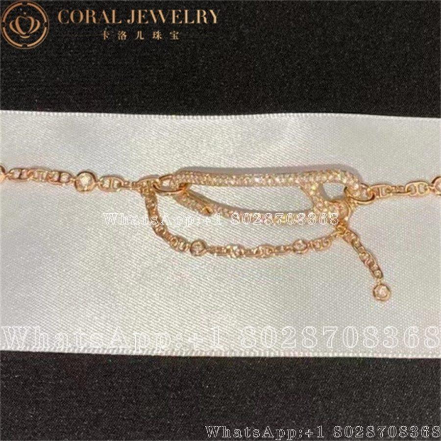 Hermès Chaine d'Ancre Punk Bracelet in rose gold set with diamonds - Image 3