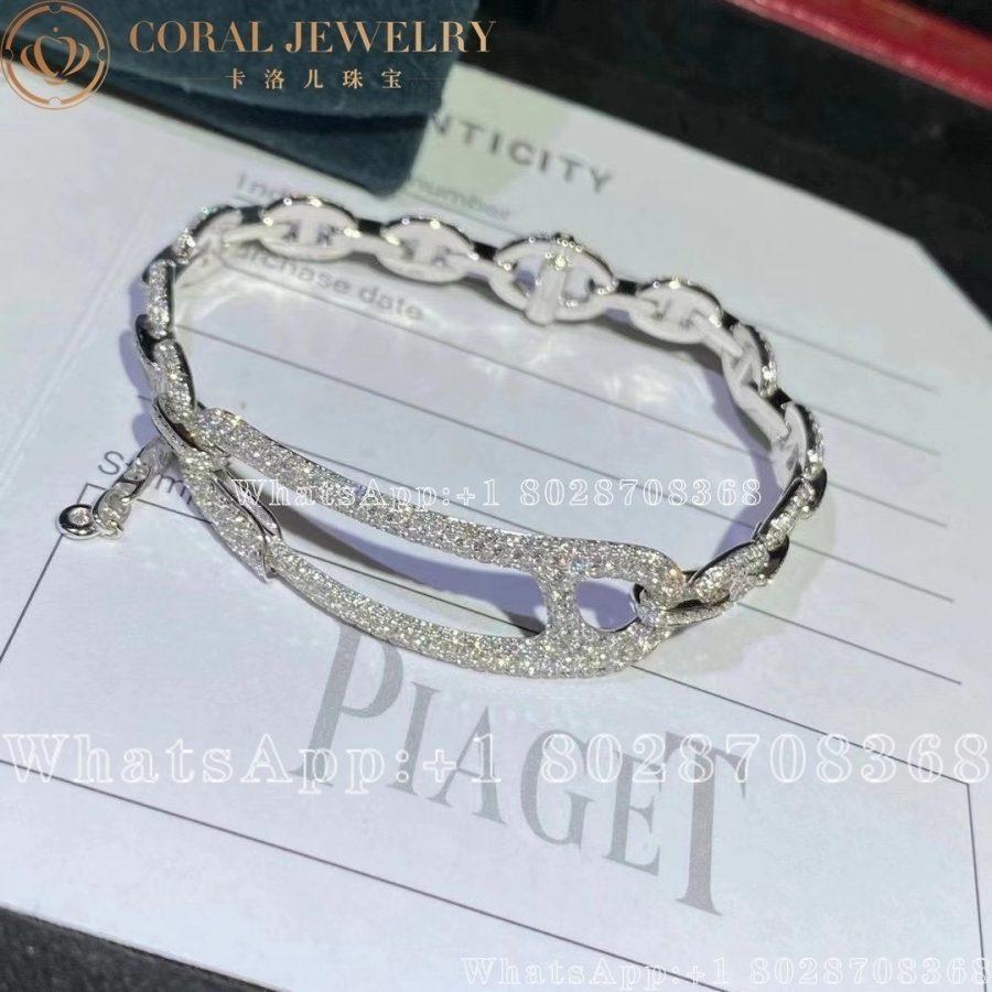 Hermès Chaine d'Ancre Punk Bracelet in white gold set with diamonds - Image 7