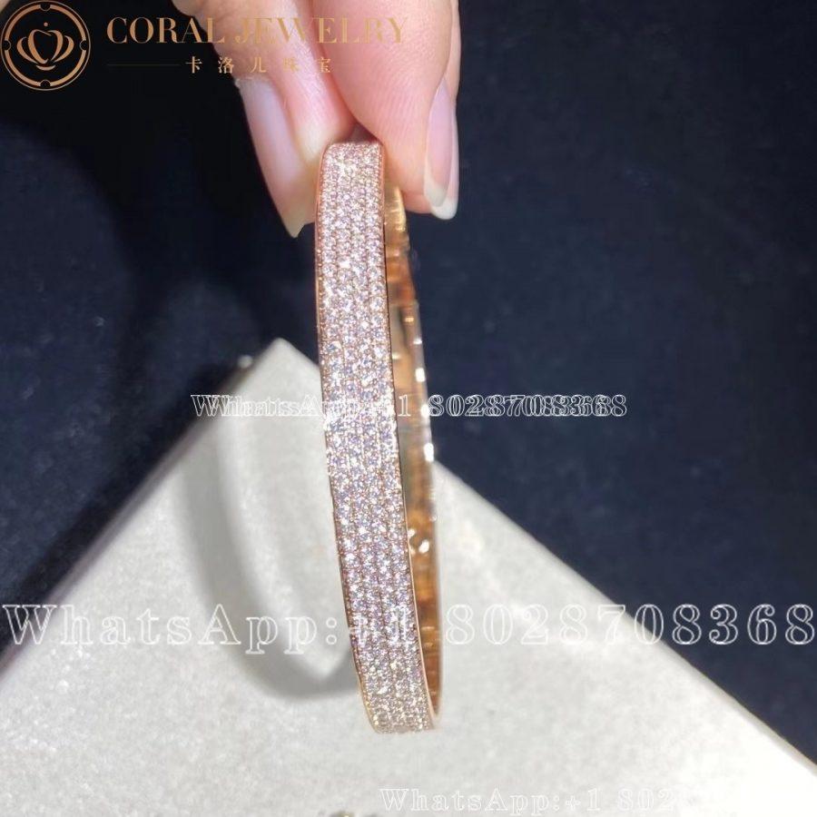 Hermès Collier de chien Bracelet in rose gold set with diamonds  H213410B - Image 3