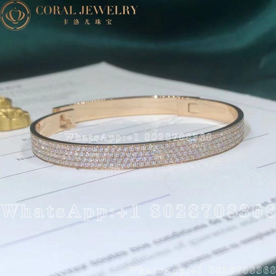 Hermès Collier de chien Bracelet in rose gold set with diamonds  H213410B - Image 7