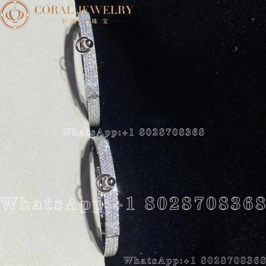 Hermès Collier de Chien white gold Bracelet set diamonds - Image 9