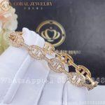 Hermès Hermes Diamond Chaine d''ancre Enchainee 18k Rose Gold Bracelet - Image 3