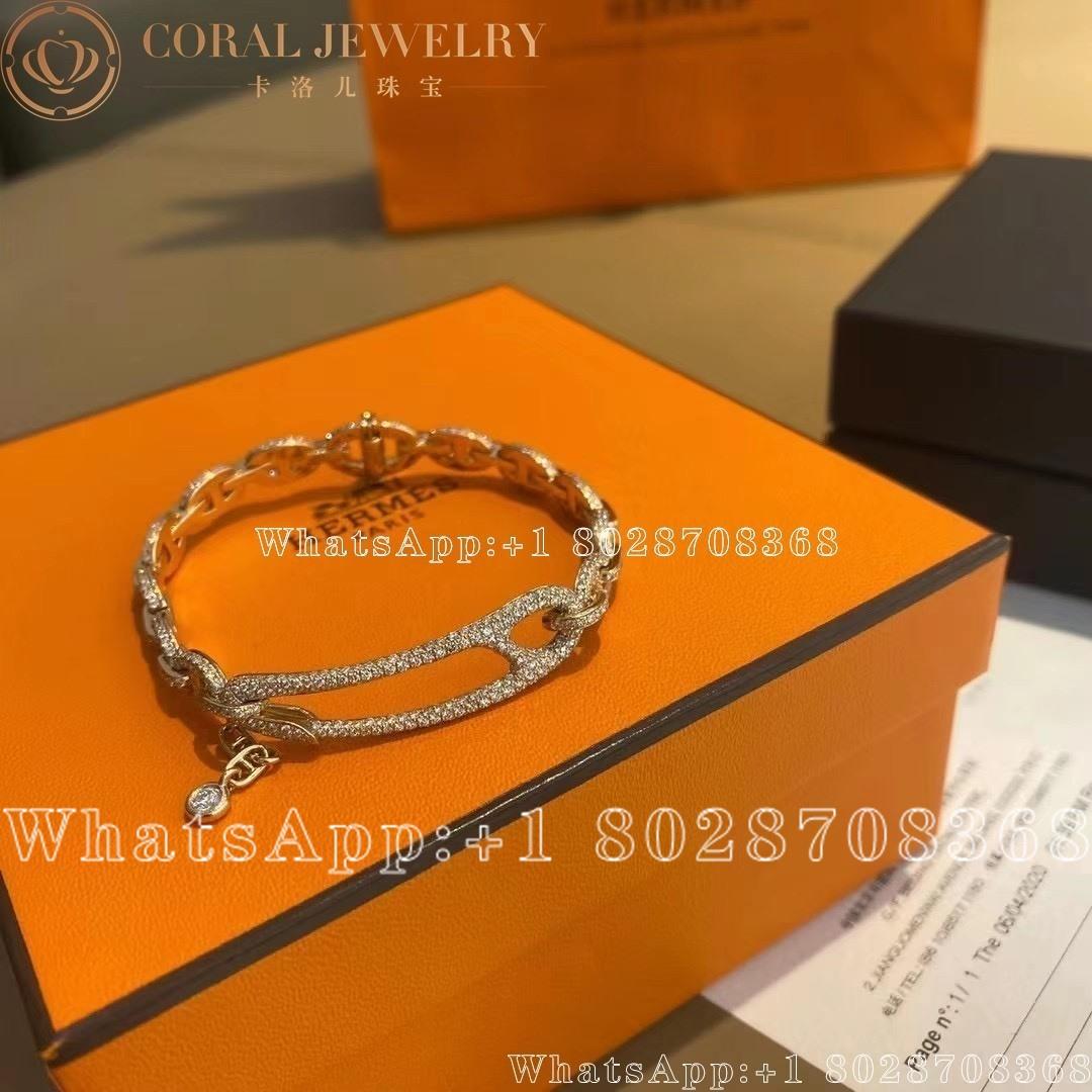 Hermes Chaine Dancre Punk Bracelet H217480b Coral (1)