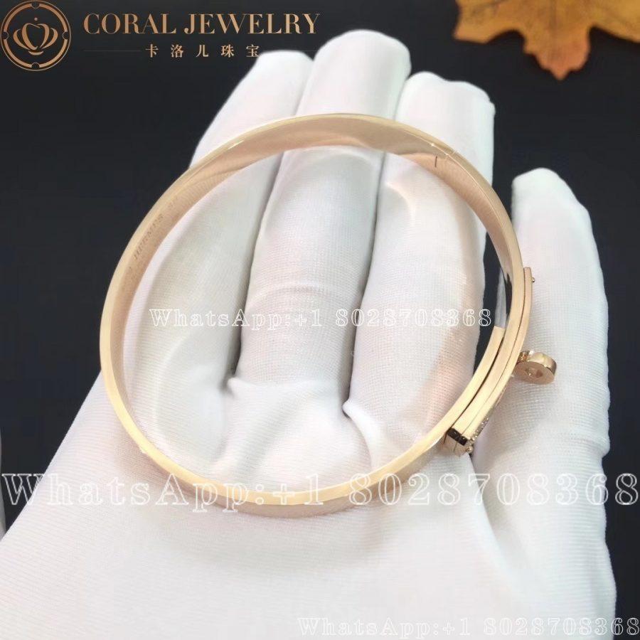 Hermès Kelly Bracelet in rose gold set with diamonds H110013B - Image 4