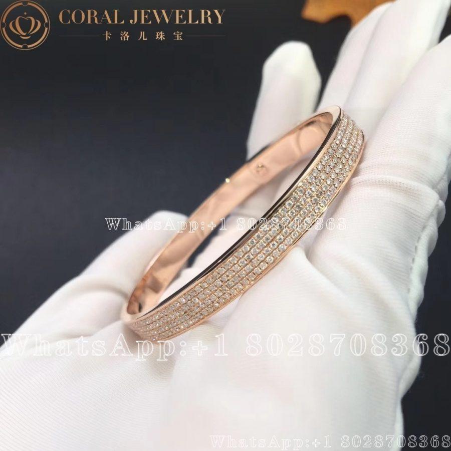 Hermès Kelly Diamond Pave Bangle Rose Gold Bracelet H109500B - Image 8