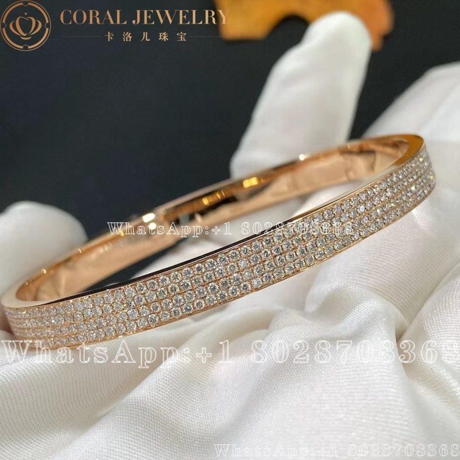 Hermès Kelly Diamond Pave Bangle Rose Gold Bracelet H109500B - Image 3