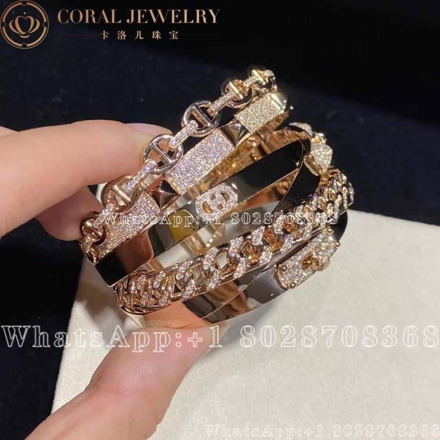 Hermès Alchimie 18K Rose Gold 4.71 Ct Diamond Bracelet - Image 4