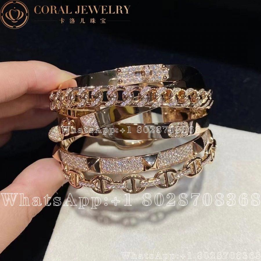 Hermès Alchimie 18K Rose Gold 4.71 Ct Diamond Bracelet - Image 3