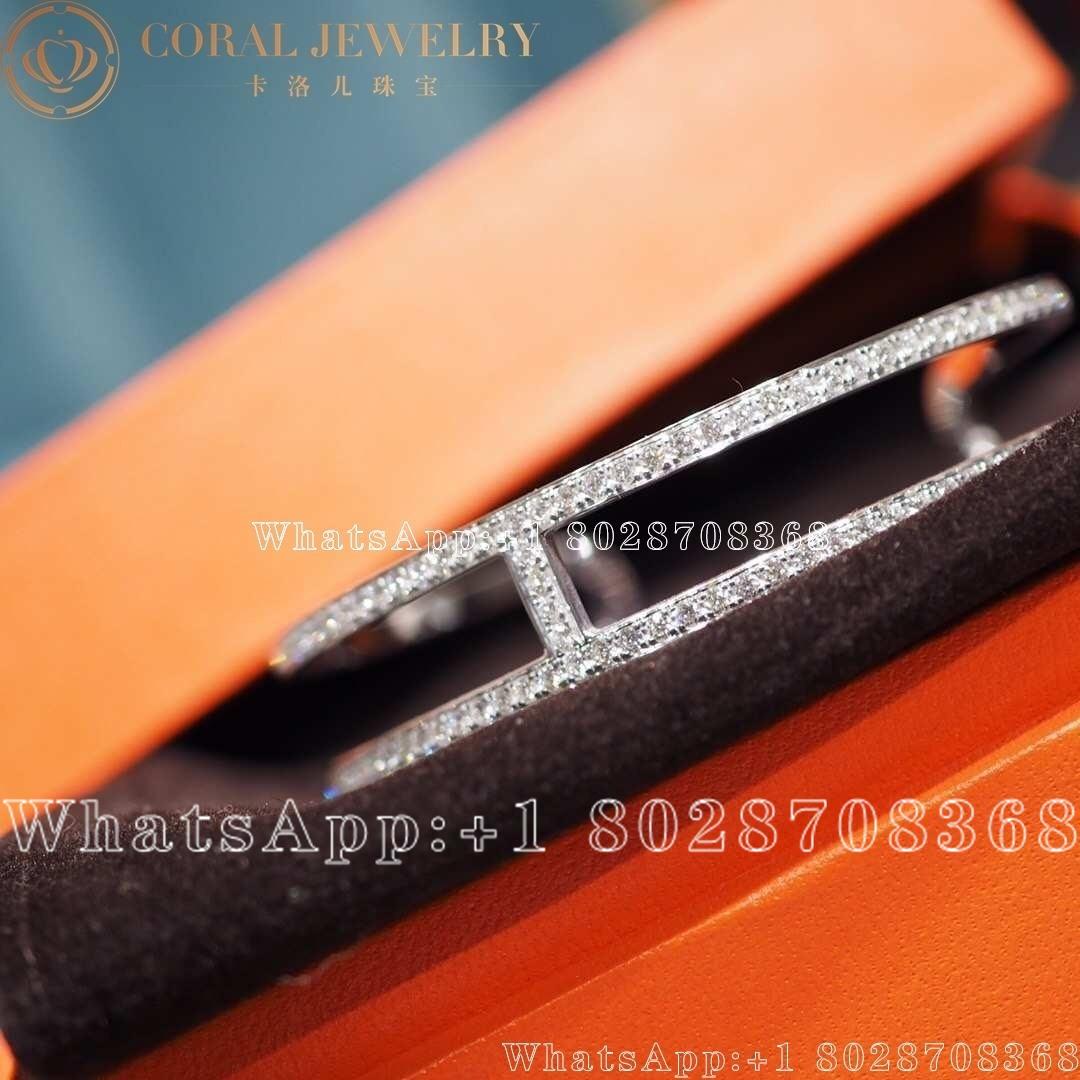 Hermes Ever Chaine Dancre Bracelet White Gold Diamond Coral (2)