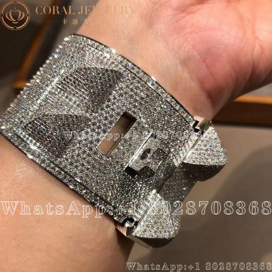 Hermès Collier de Chien Diamond 18k Gold Large Cuff Bracelet - Image 6