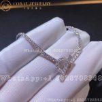 Hermès 18K White Gold Diamond Finesse Link Necklace - Image 3