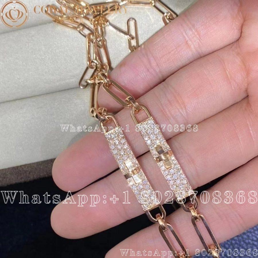 Hermès 18K Yellow Gold Diamond Pave Kelly Chaine Choker Necklace - Image 5