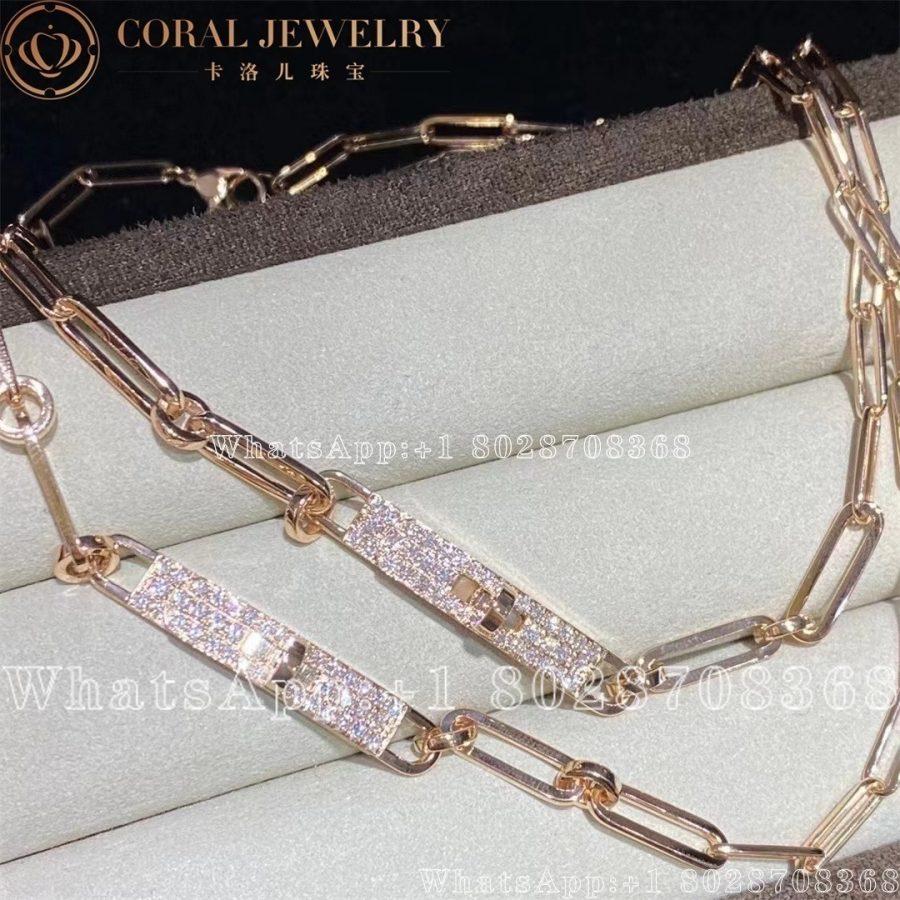 Hermès 18K Yellow Gold Diamond Pave Kelly Chaine Choker Necklace - Image 6