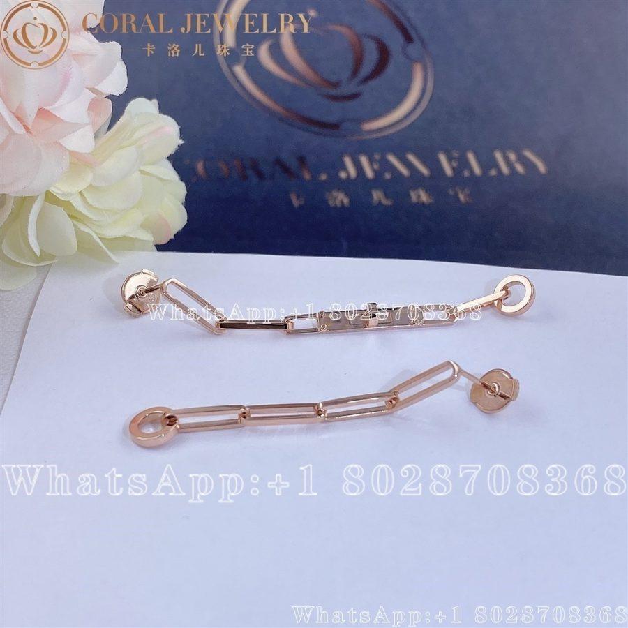 Hermès 18K Yellow Gold TPM Kelly Chaine Earrings - Image 3