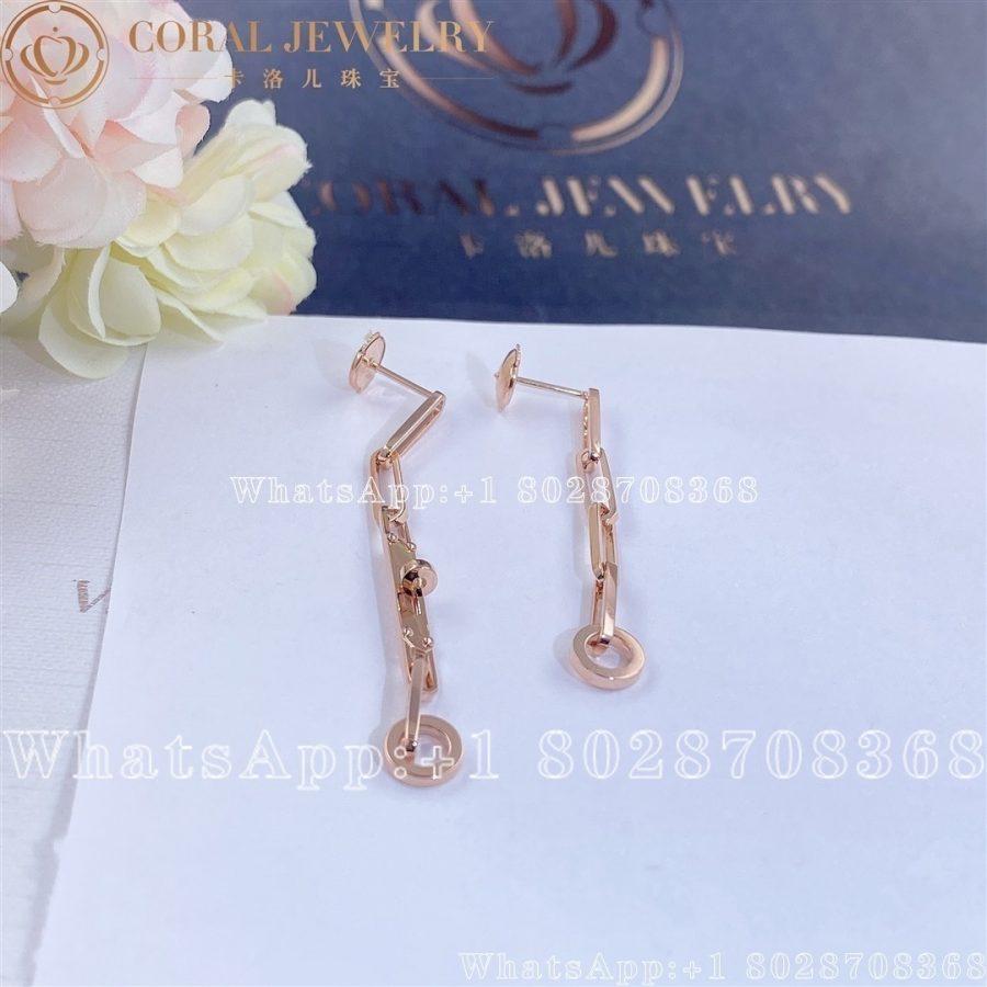 Hermès 18K Yellow Gold TPM Kelly Chaine Earrings - Image 4