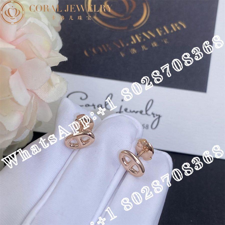 Hermès Chaine d'ancre Earrings in rose gold very small model - Image 4