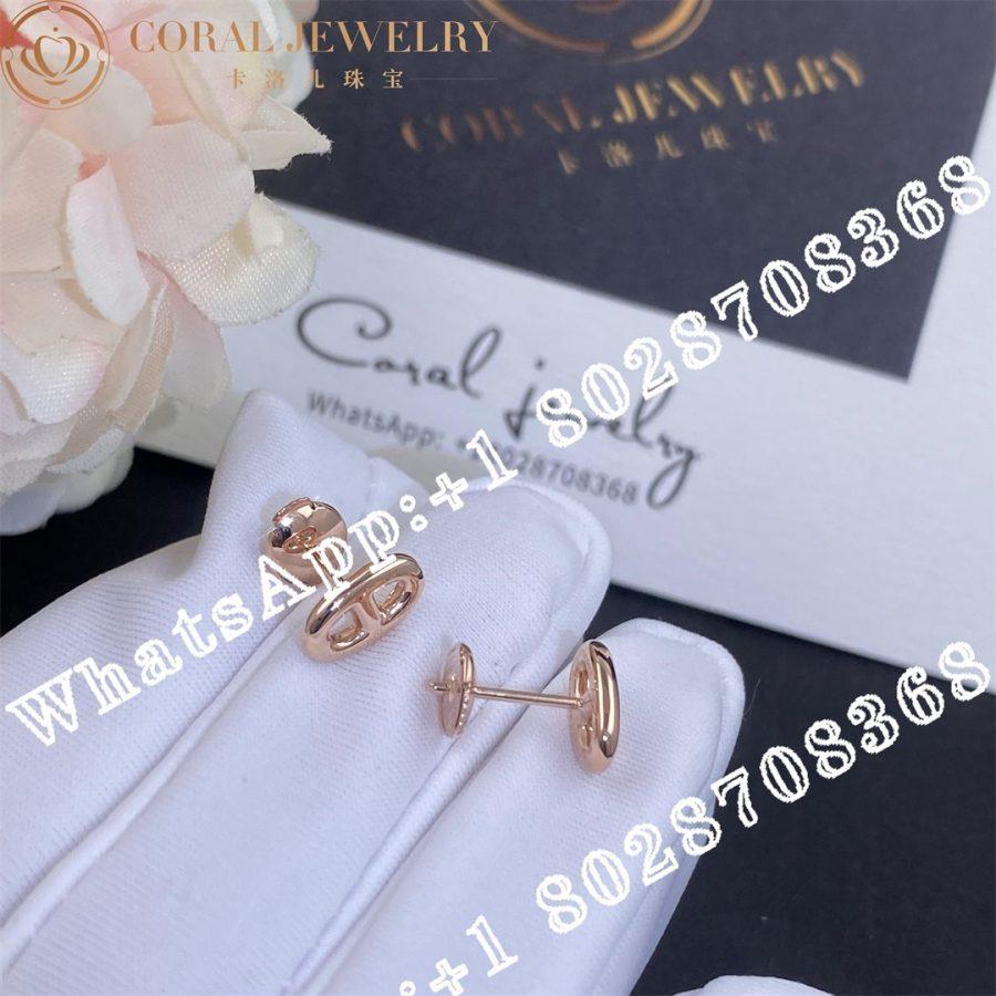 Hermès Chaine d'ancre Earrings in rose gold very small model - Image 5