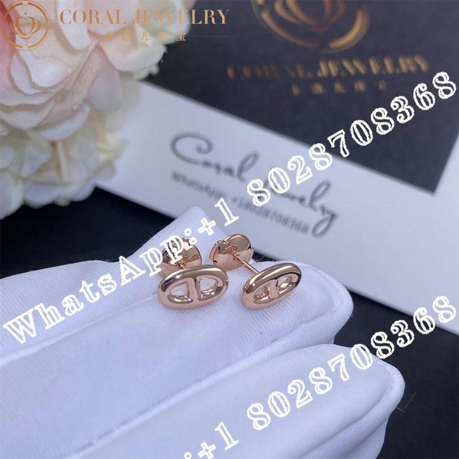 Hermès Chaine d'ancre Earrings in rose gold very small model - Image 6