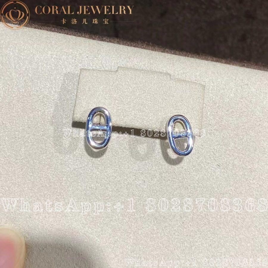 Hermès Chaine d'ancre Earrings in white gold very small model - Image 3