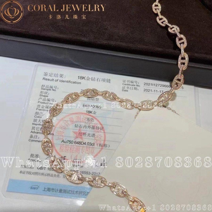 Hermès Chaine d'ancre Enchainee Necklace in rose gold - Image 4