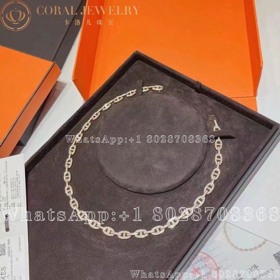 Hermès Chaine d'ancre Enchainee Necklace in rose gold - Image 6