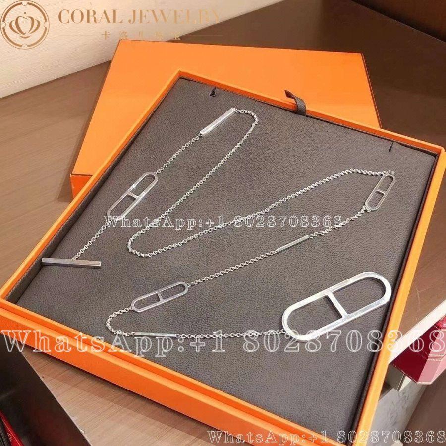 Hermès Ever Chaine d'ancre white gold long necklace H116205B - Image 3