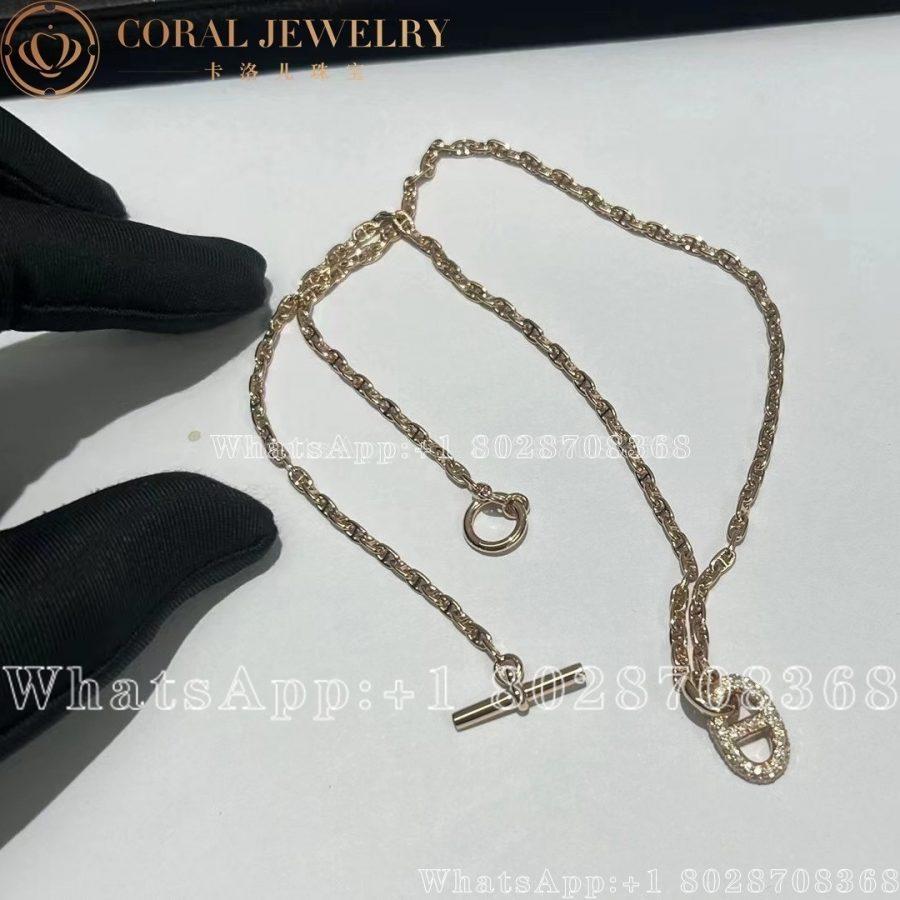 Hermès Farandole Pendant in rose gold set with diamonds - Image 7