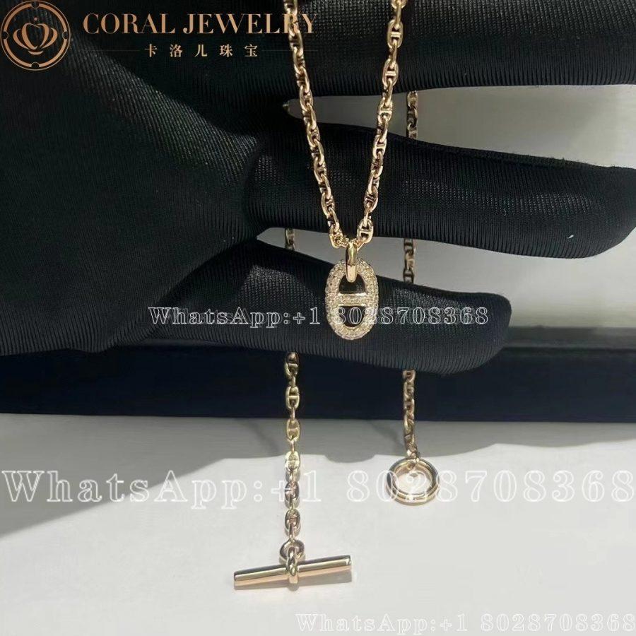 Hermès Farandole Pendant in rose gold set with diamonds - Image 6