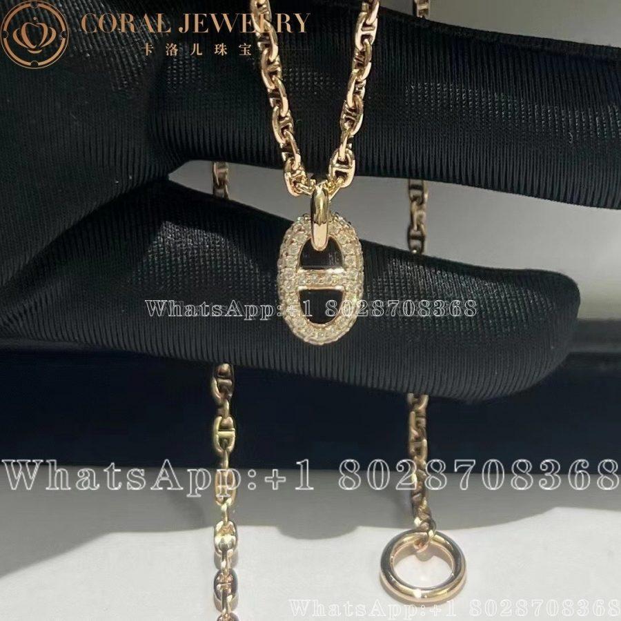 Hermès Farandole Pendant in rose gold set with diamonds - Image 4