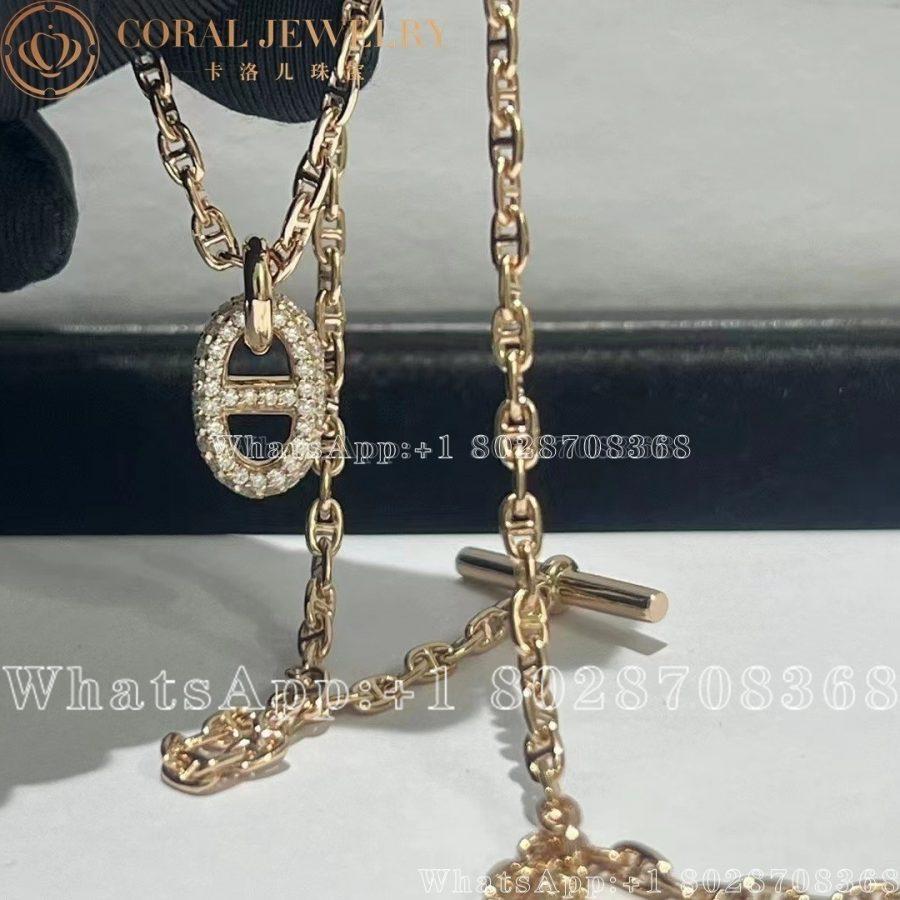 Hermès Farandole Pendant in rose gold set with diamonds - Image 5