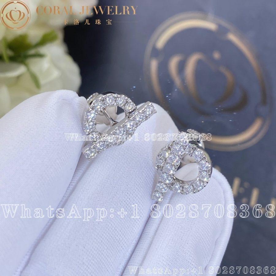 Hermès Finesse Earrings in white gold set with diamonds - Image 3