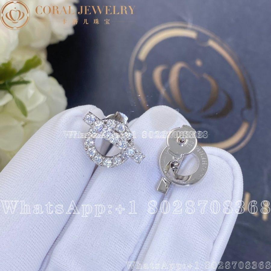Hermès Finesse Earrings in white gold set with diamonds - Image 4