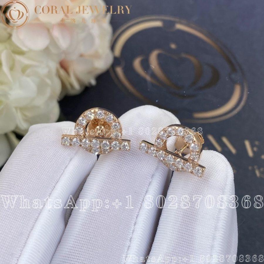 Hermes Finesse earrings rose gold set with diamonds - Image 3