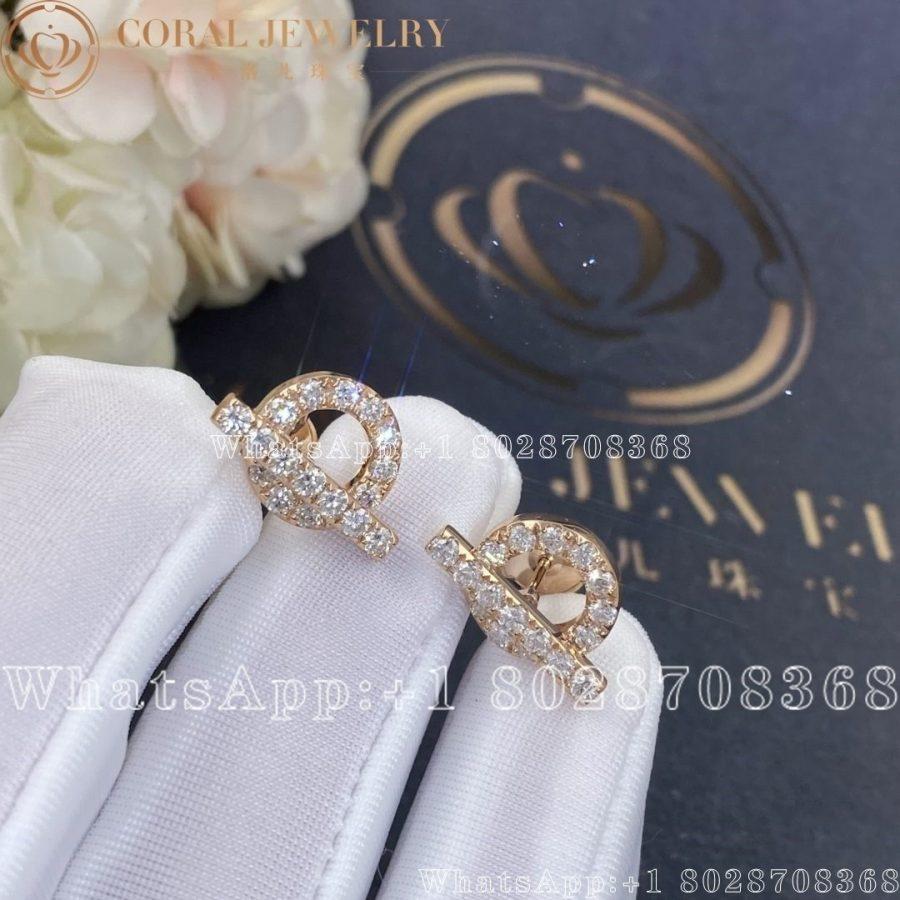 Hermes Finesse earrings rose gold set with diamonds - Image 4