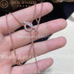 Hermès Finesse Lariat necklace in Rose gold set with diamonds - Image 5