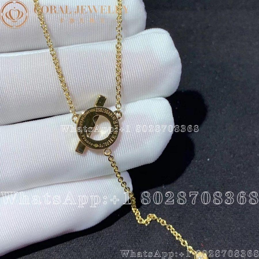 Hermès Finesse Lariat necklace in Yellow gold set with diamonds - Image 4