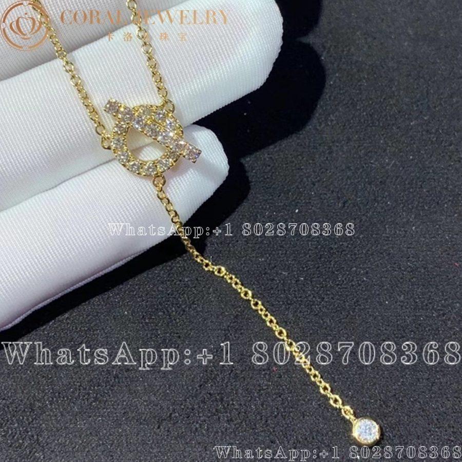 Hermès Finesse Lariat necklace in Yellow gold set with diamonds - Image 6