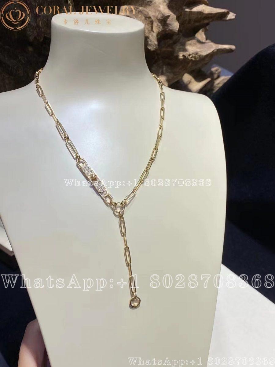 Hermès Kelly Chaine lariat Lariat necklace in yellow gold set with diamonds - Image 8