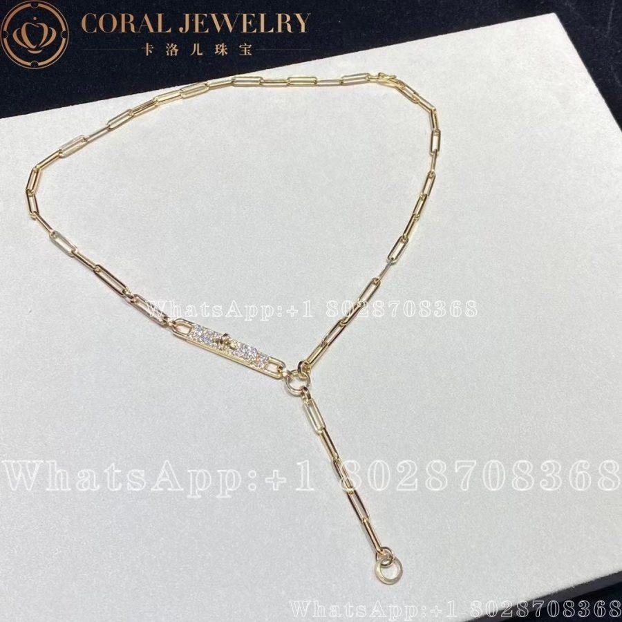 Hermès Kelly Chaine lariat Lariat necklace in yellow gold set with diamonds - Image 6