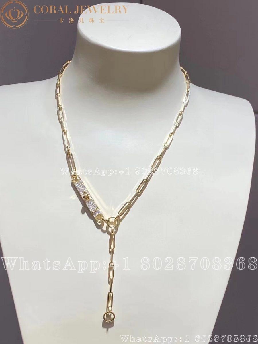Hermès Kelly Chaine lariat Lariat necklace in yellow gold set with diamonds - Image 10